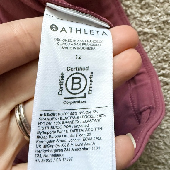 Athleta Trekkie North Jogger Athletic Pant in Pink Berry Rose Size 12 - Picture 7 of 7